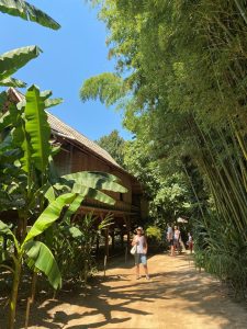 Laotian village in the Bambouseraie bamboo garden